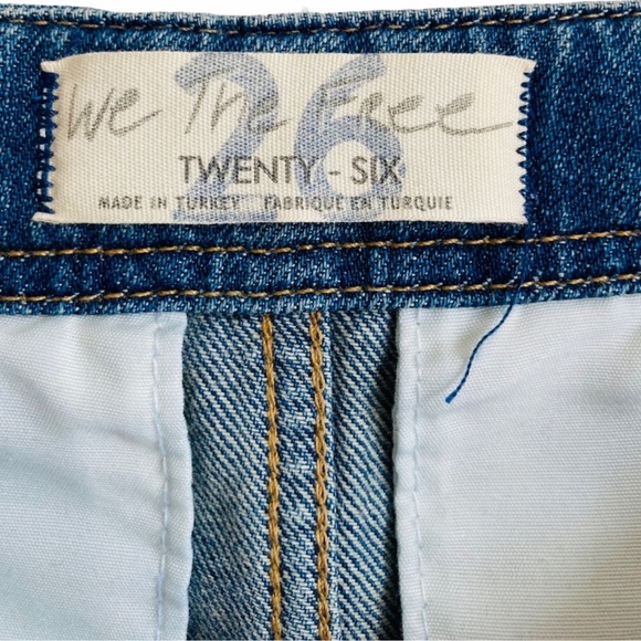 Free People Women's Icon Wash Cotton Avenue Utility Denim Mini Skirt Sz 26 - Picture 5 of 6